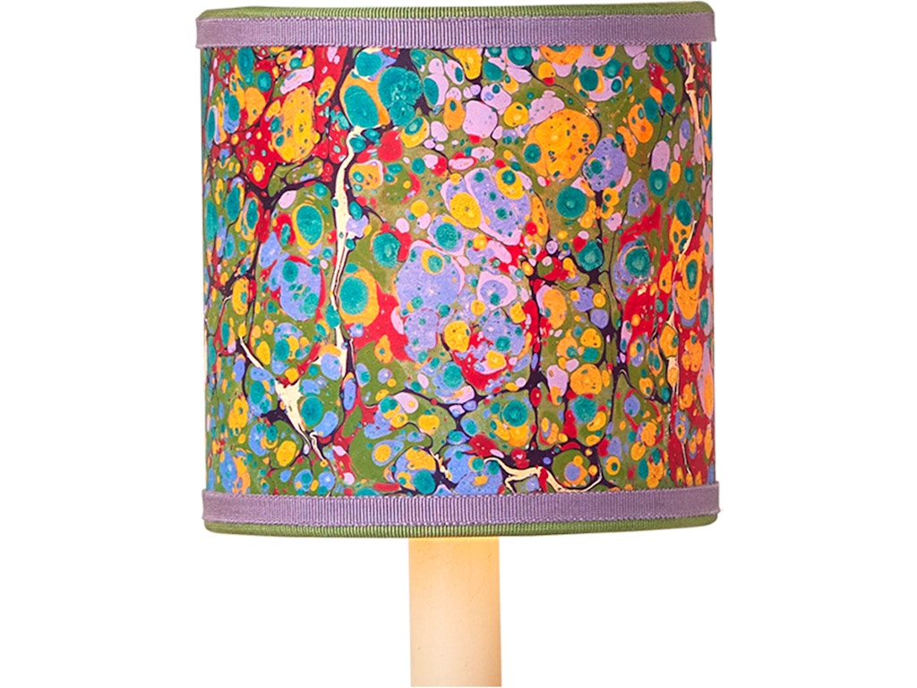 Marble Multi-Color Paper Drum Chandelier Shade