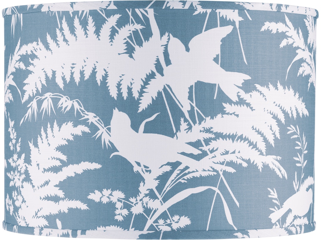 Aviary Dusty Blue Large Drum Lamp Shade