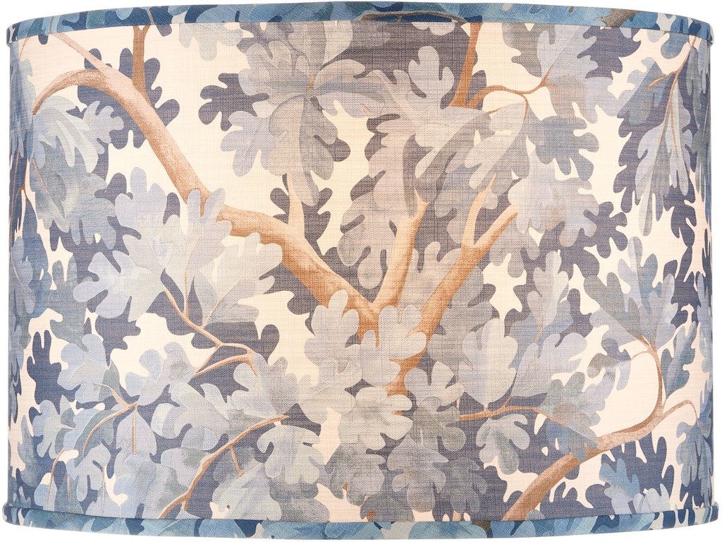 Woodland Blue Large Drum Lamp Shade
