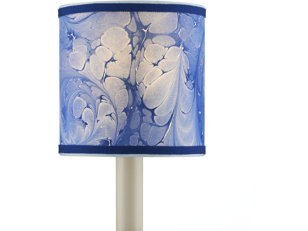 09000014 Marble Blue Paper Drum Chandelier Shade - Image 1