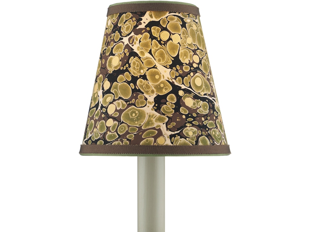 Marble Green Paper Tapered Chandelier Shade
