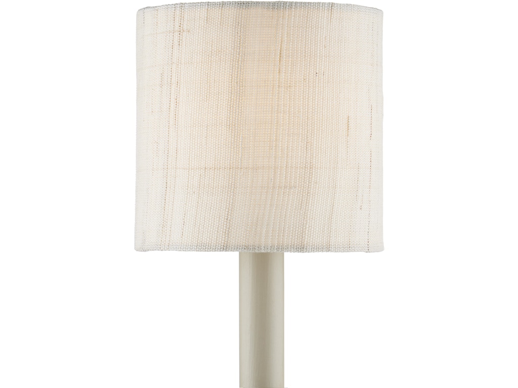 Ivory Fine Grasscloth Drum Chandelier Shade