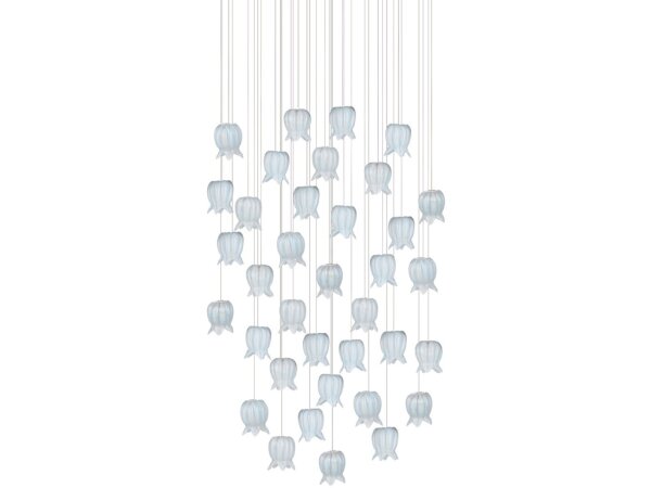 Polpo Blue 36-Light Round Multi-Drop Pendant - Image 4