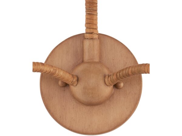 Saxon Double-Light Tan Wall Sconce - Image 2