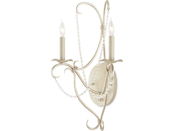 Crystal Lights Silver Wall Sconce - Image 3