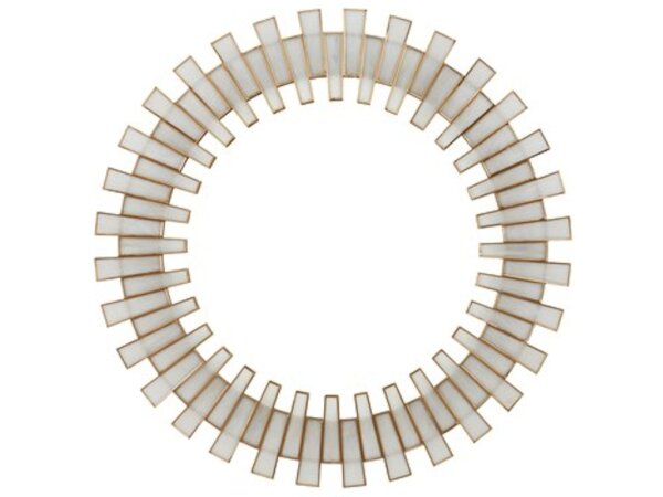 Glasdele White Round Mirror