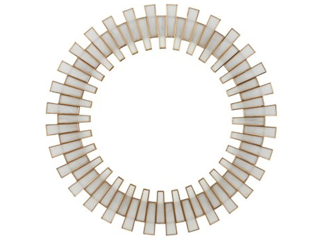 Glasdele White Round Mirror