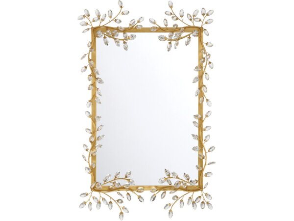Forget-Me-Not Gold Rectangular Mirror
