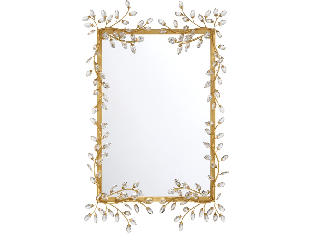 Forget-Me-Not Gold Rectangular Mirror