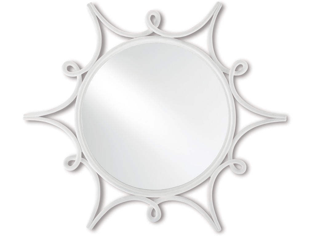 Sabina Round White Mirror