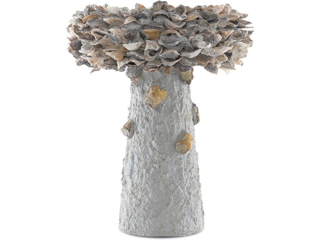 Oyster Shell Medium Bird Bath
