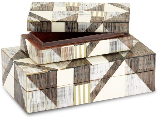 Modernist Bone and Horn Boxes Set of 2 - Image 2