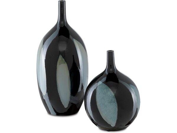 Let Us Twist the Glass Tall Black Vase - Image 3