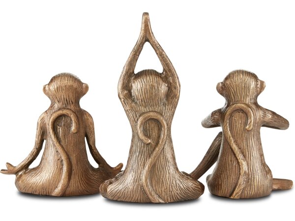 Zen Brass Monkey Set of 3 - Image 3