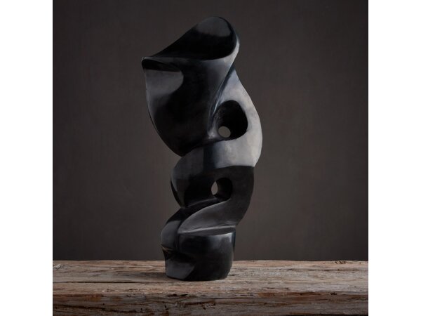 Roland Black Marble Abstract Sculpture - Image 5