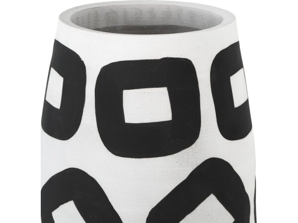 Pagliacci Black and White Tall Vase - Image 3