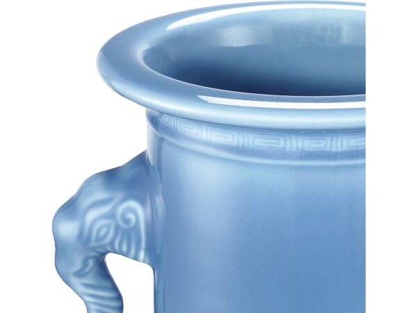 Sky Blue Elephant Handles Vase - Image 3