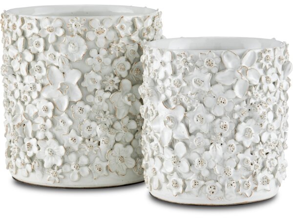 Jessamine Small White Cachepot - Image 3