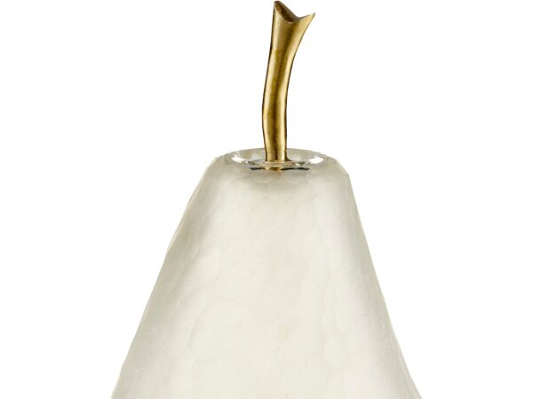 Glass White Pear Set of 2 - Image 3