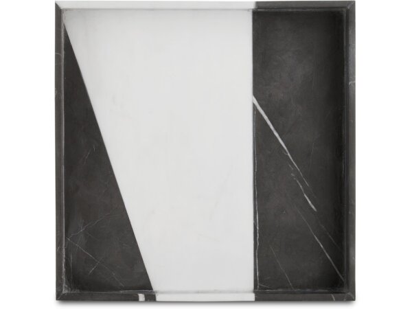 Sena Black and White Marble Tray - Image 3