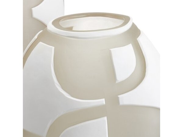 Art Decortif White Vase Set of 2 - Image 3
