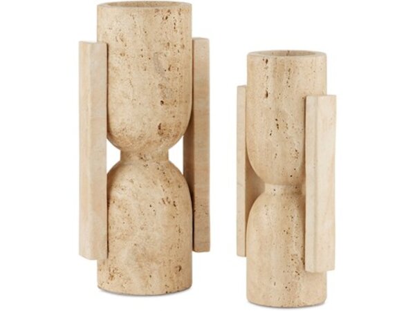Stone Vase, Face to Face Set of 2