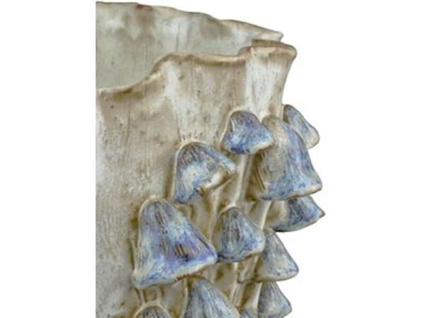 Black Forest Mushrooms Large Ivory Vase - Image 3