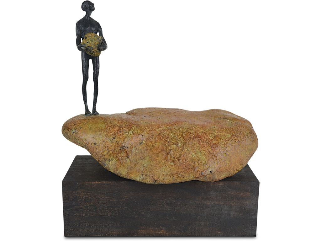 Man on Rock Small Bronze