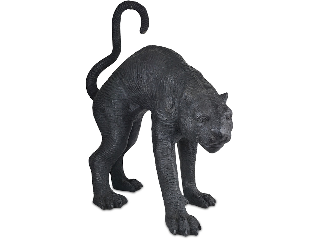 Standing Black Panther Bronze