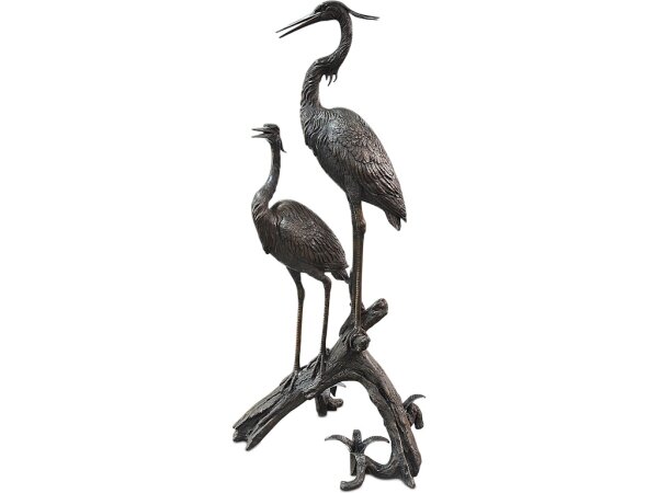 Herons on Branch Bronze