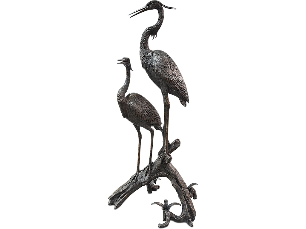 Herons on Branch Bronze