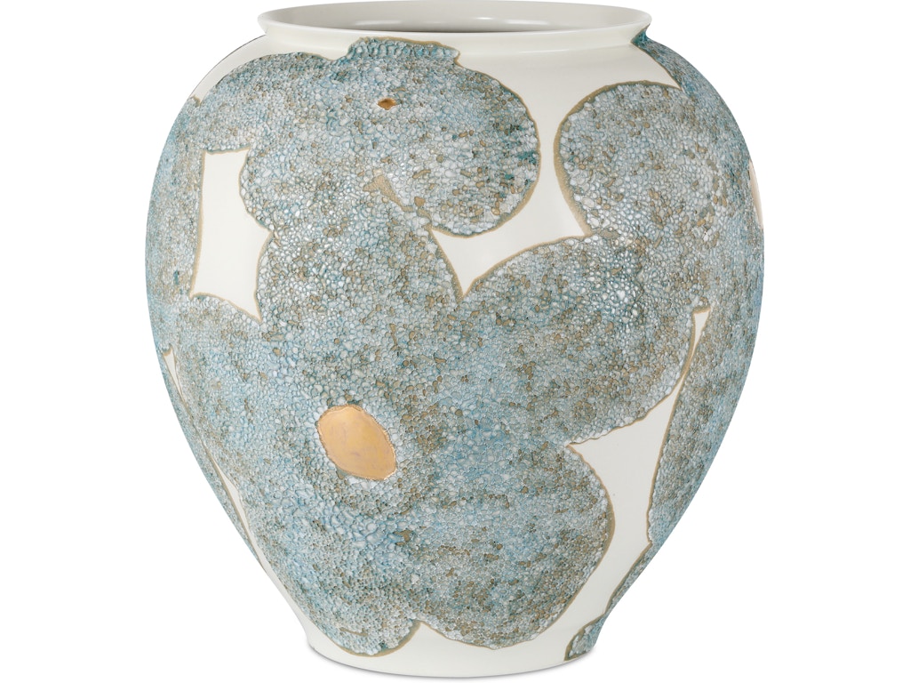 Bloom Blue and Ivory Vase