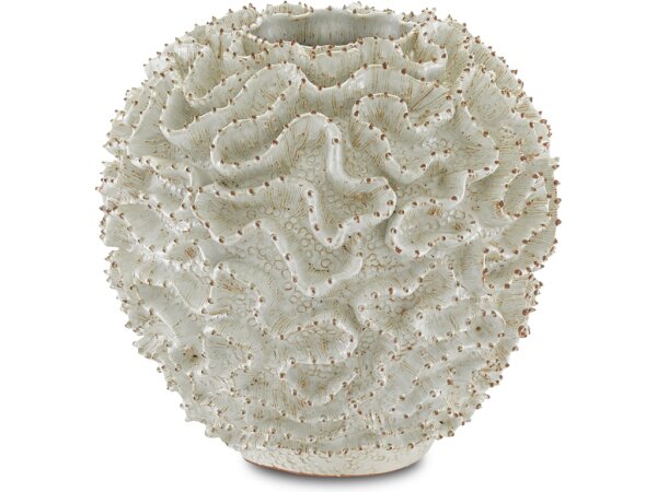 Swirl Small White Vase