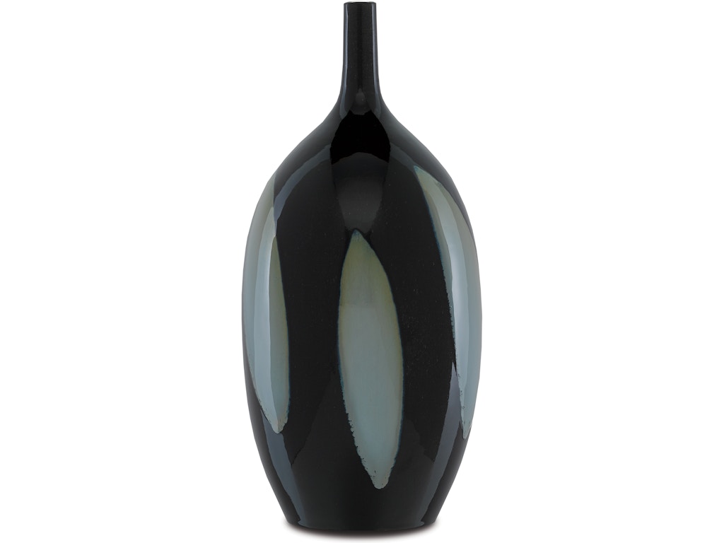 Let Us Twist the Glass Tall Black Vase