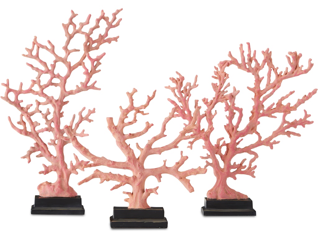 Red Coral Branches Set of 3