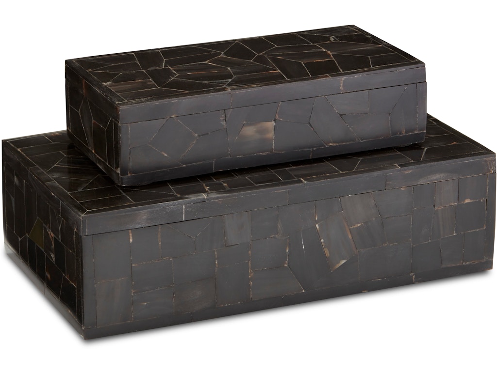 Black Bone Mosaic Box Set of 2