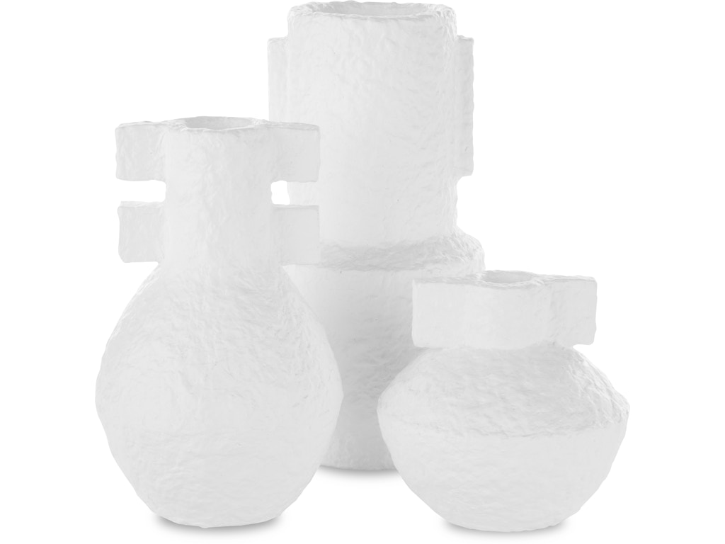 Aegean White Vase Set of 3