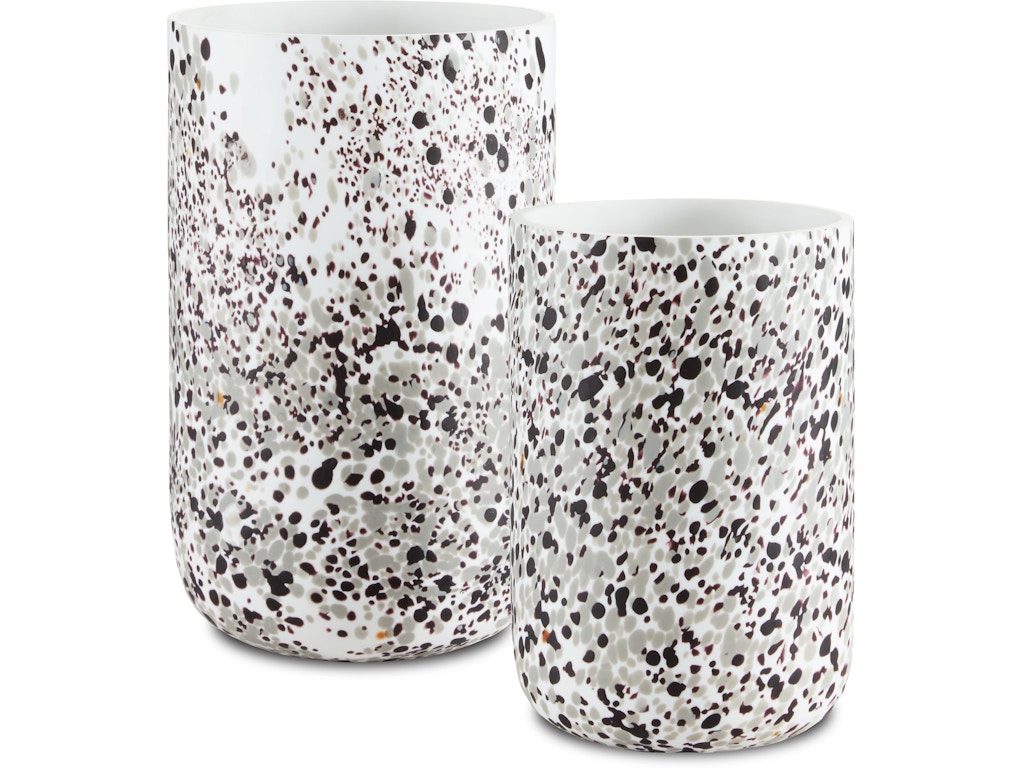Pari White Confetti Vase Set of 2