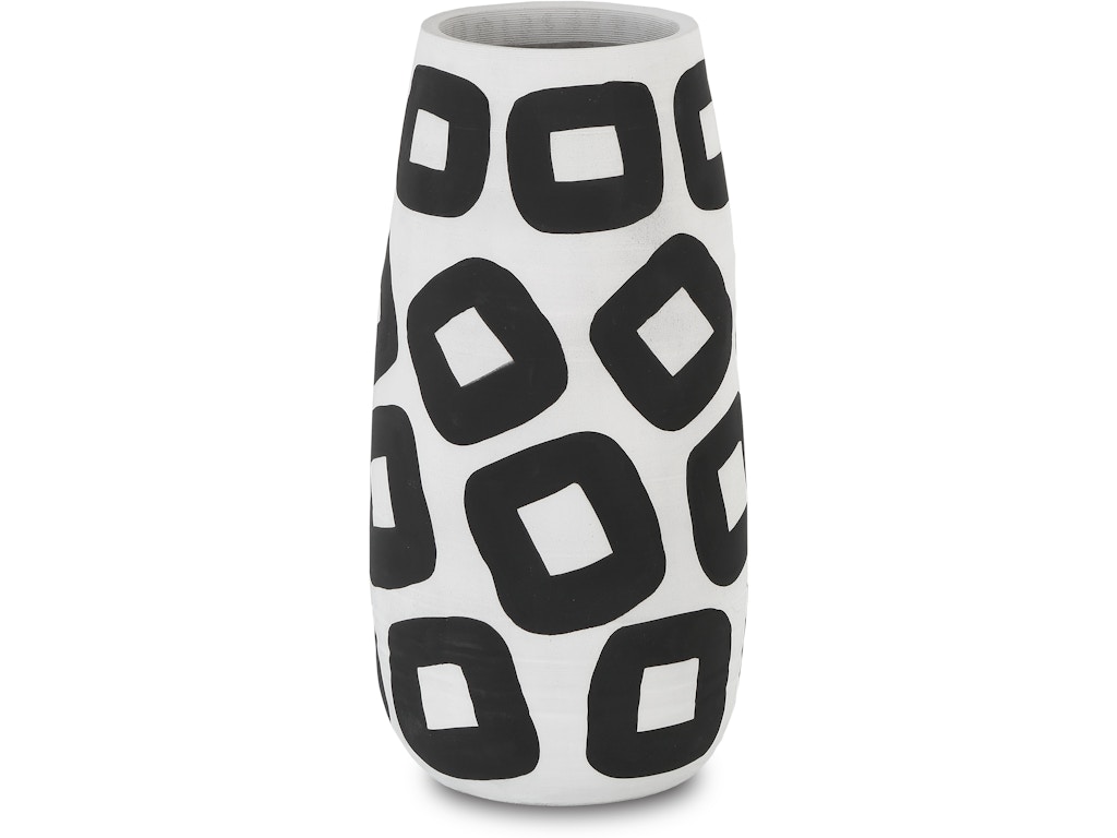 Pagliacci Black and White Tall Vase