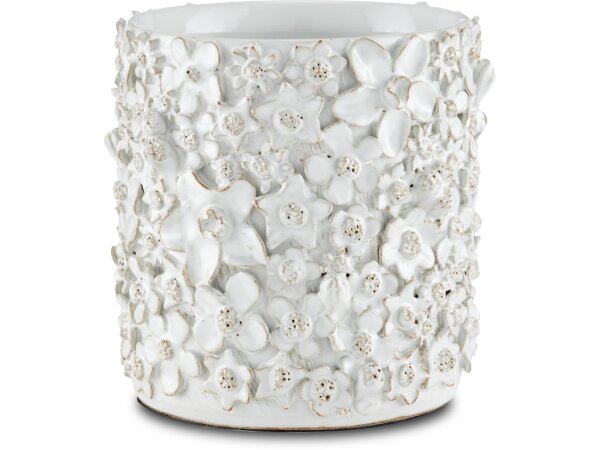 Jessamine Small White Cachepot