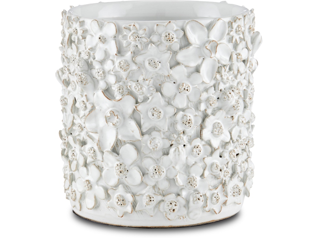 Jessamine Small White Cachepot