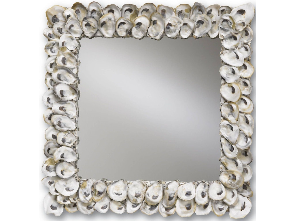 Oyster Shell Square Mirror