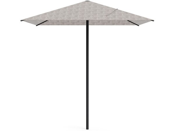 7' Square Umbrella - Textured Pewter - Image 3