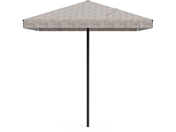 7' Square Umbrella with Valance - Textured Pewter - Image 3