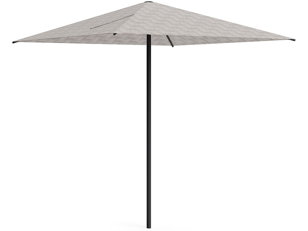 8' Square Umbrella - Textured Pewter