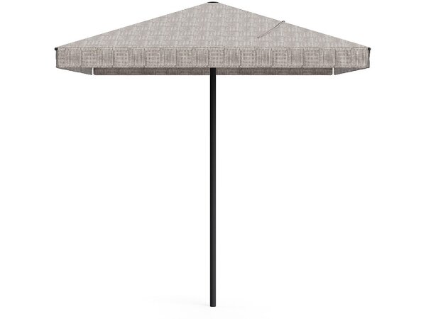 8' Square Umbrella with Valance - Textured Pewter - Image 3