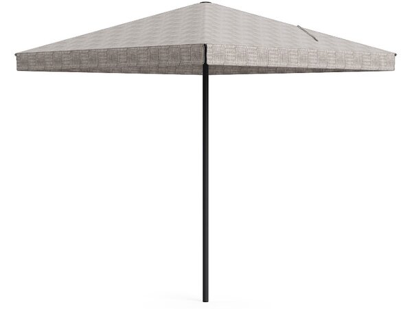 8' Square Umbrella with Valance - Textured Pewter - Image 4