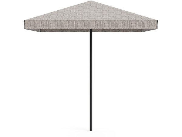 8' Square Umbrella with Valance - Textured Pewter - Image 5