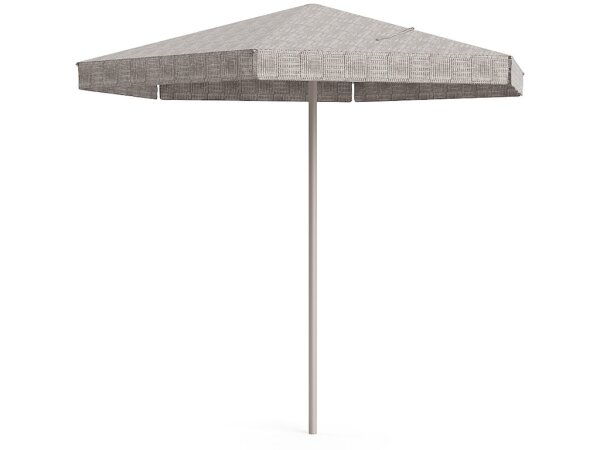 9' Hexagon Umbrella with Valance - Dove - Image 3