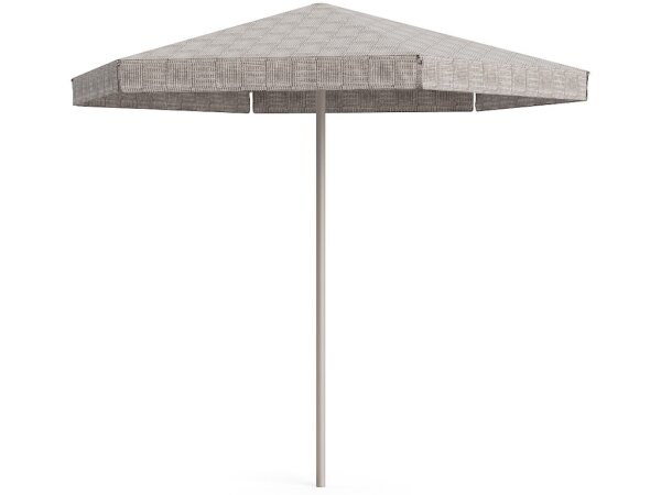9' Hexagon Umbrella with Valance - Dove - Image 5